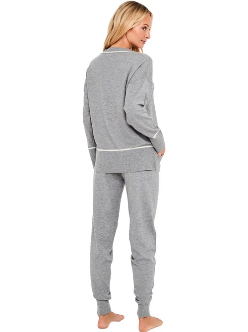 Pyjama pantalon jogger top manches longues misty - Kiabi
