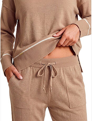 Pyjama pantalon jogger top manches longues misty