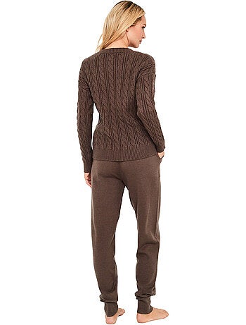 Pyjama pantalon jogger top manches longues twist and urban