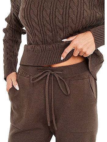 Pyjama pantalon jogger top manches longues twist and urban