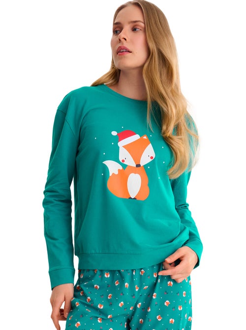 Pyjama pantalon jogger top M.longues FOXY - Kiabi Pyjama pantalon jogger top M.longues FOXY - Kiabi