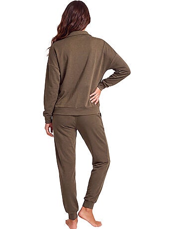 Pyjama pantalon jogger veste zippée modal flow