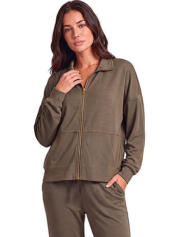 Pyjama pantalon jogger veste zippée modal flow