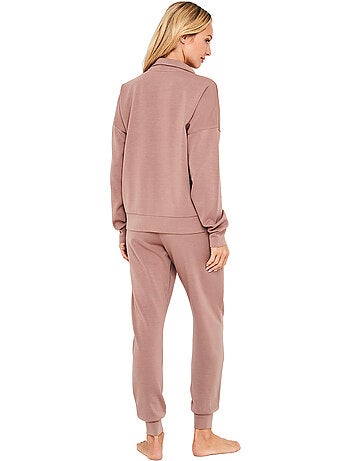Pyjama pantalon jogger veste zippée modal flow