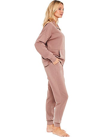 Pyjama pantalon jogger veste zippée modal flow