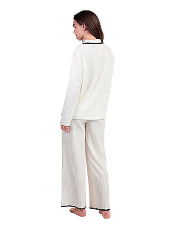 Pyjama pantalon large et chemise manches longues Stitching
