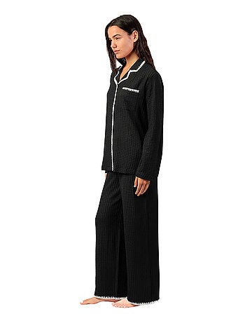 Pyjama pantalon large et chemise manches longues Stitching