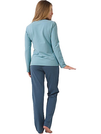 Pyjama pantalon large top manches longues delightful