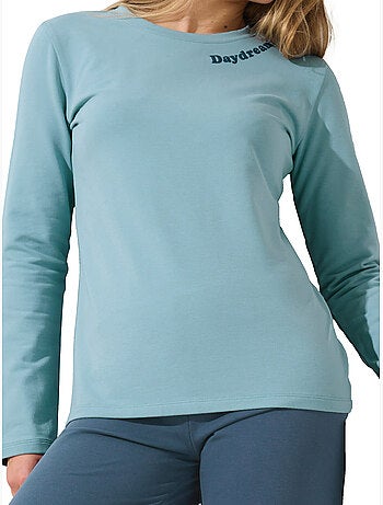 Pyjama pantalon large top manches longues delightful