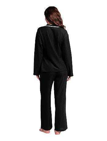 Pyjama pantalon large tunique croisée Luxury Stitching