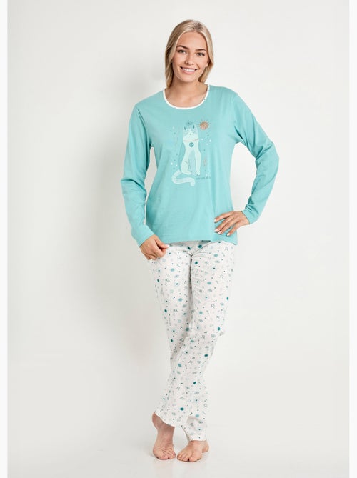 Pyjama pantalon manches longues coton - Afibel - Kiabi Pyjama pantalon manches longues coton - Afibel - Kiabi
