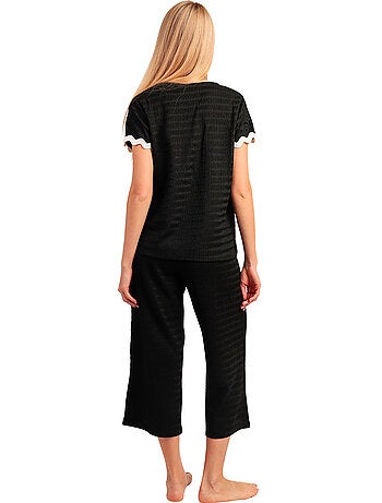 Pyjama pantalon palazzo t-shirt Luxe Waves