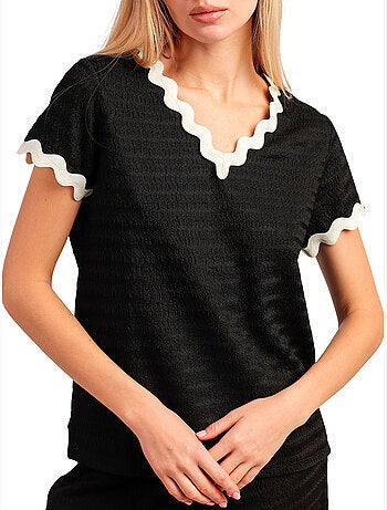 Pyjama pantalon palazzo t-shirt Luxe Waves