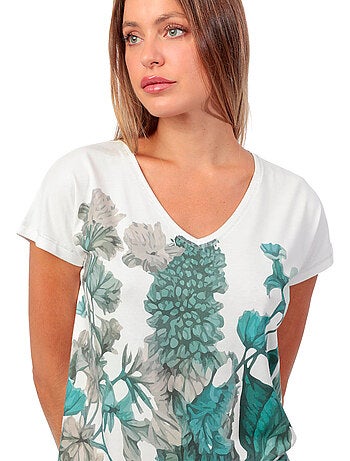 Pyjama pantalon palazzo t-shirt Mint Garden
