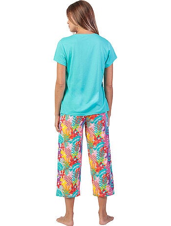Pyjama pantalon palazzo t-shirt Tropical Summer