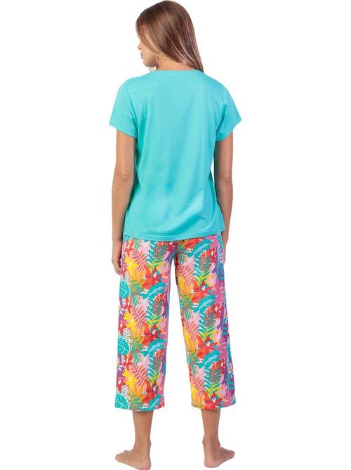 Pyjama pantalon palazzo t-shirt Tropical Summer - Kiabi