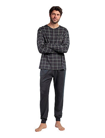 Pyjama pantalon polo manches longues Cinnamon