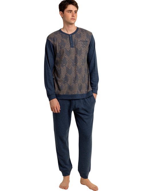 Pyjama pantalon polo manches longues dapper antonio miro - Kiabi Pyjama pantalon polo manches longues dapper antonio miro - Kiabi