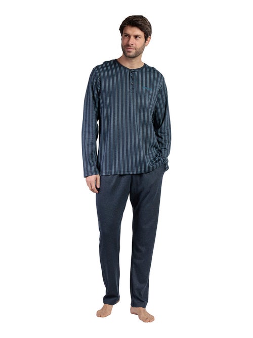 Pyjama pantalon polo manches longues Italic - Kiabi Pyjama pantalon polo manches longues Italic - Kiabi