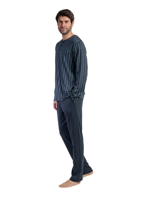 Pyjama pantalon polo manches longues Italic - Kiabi Pyjama pantalon polo manches longues Italic - Kiabi