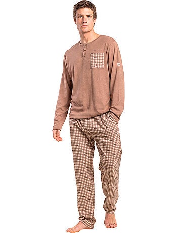 Pyjama pantalon polo manches longues new york