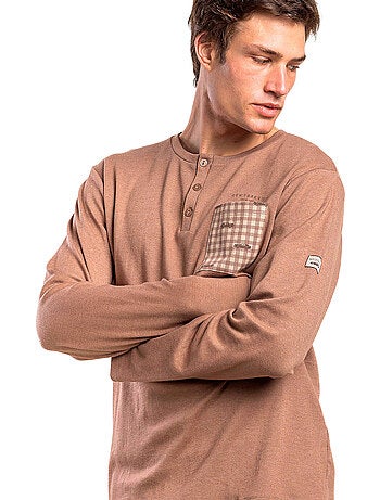 Pyjama pantalon polo manches longues new york