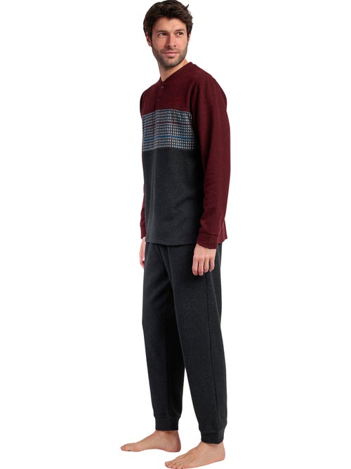 Pyjama pantalon polo manches longues Royals - Kiabi Pyjama pantalon polo manches longues Royals - Kiabi