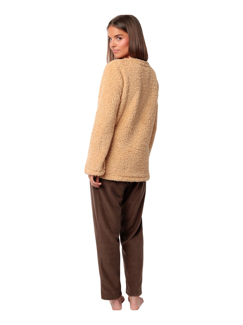 Pyjama pantalon pull Reindeer Marron - Kiabi