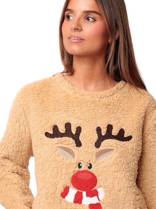 Pyjama pantalon pull Reindeer - Kiabi