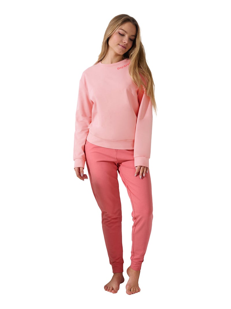 Pyjama pantalon resserré top manches longues Delightful Rose - Kiabi