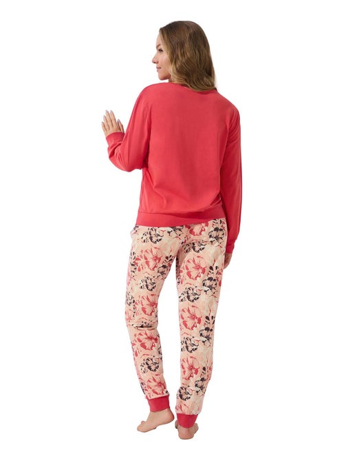 Pyjama pantalon resserré top manches longues Ocean - Kiabi Pyjama pantalon resserré top manches longues Ocean - Kiabi