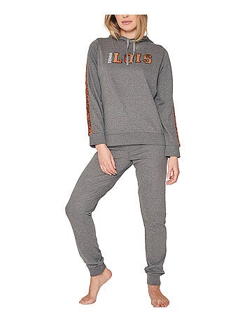 Pyjama pantalon sweat capuche Bright