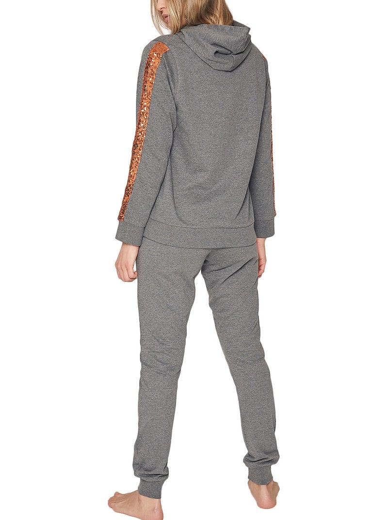 Pyjama pantalon sweat capuche Bright Gris - Kiabi