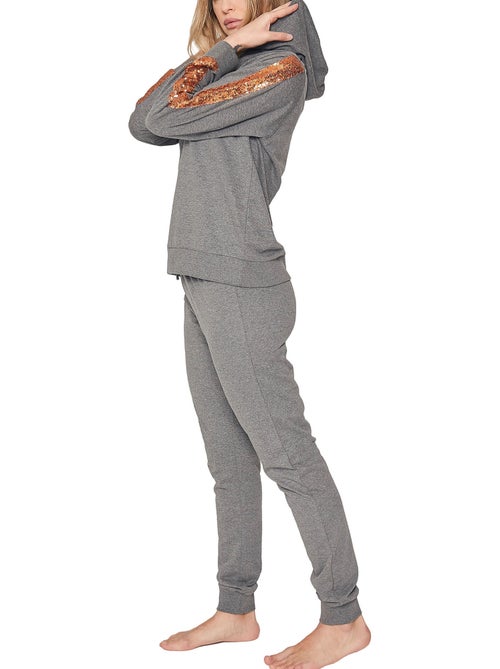 Pyjama pantalon sweat capuche Bright - Kiabi Pyjama pantalon sweat capuche Bright - Kiabi