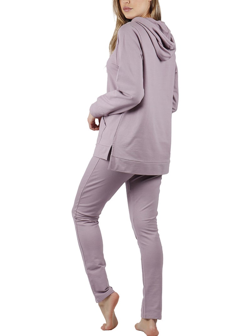 Pyjama pantalon sweat capuche Comfort Home Violet - Kiabi