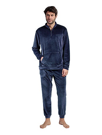 Pyjama pantalon sweat col montant zippé Corduroy