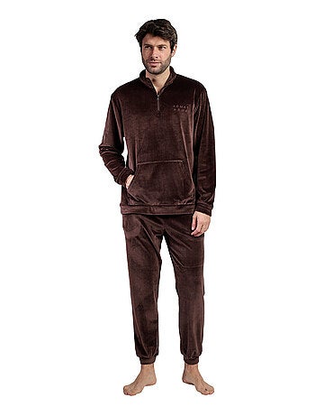 Pyjama pantalon sweat col montant zippé Corduroy