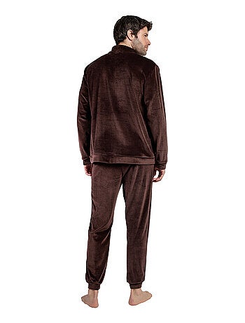 Pyjama pantalon sweat col montant zippé Corduroy