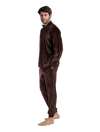Pyjama pantalon sweat col montant zippé Corduroy