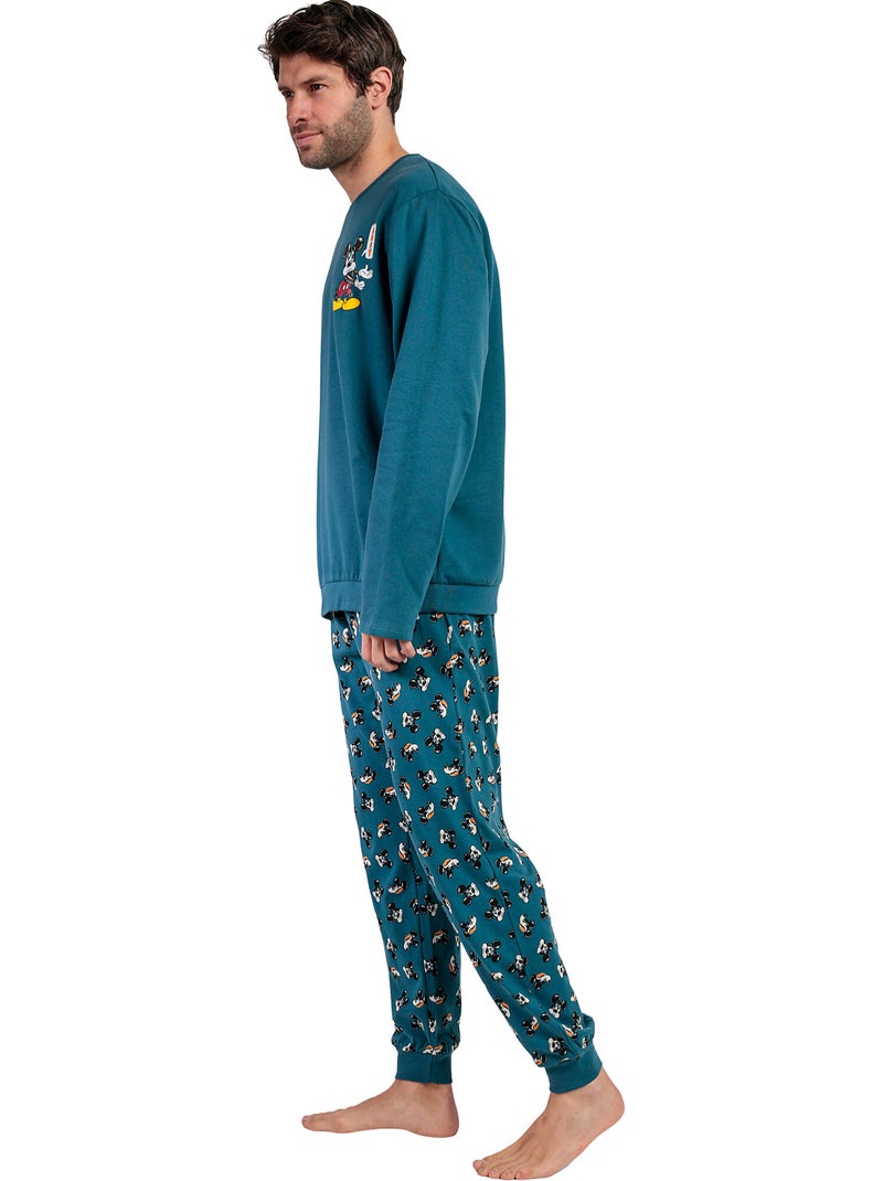Pyjama pantalon sweat Lost Mickey Disney Bleu - Kiabi