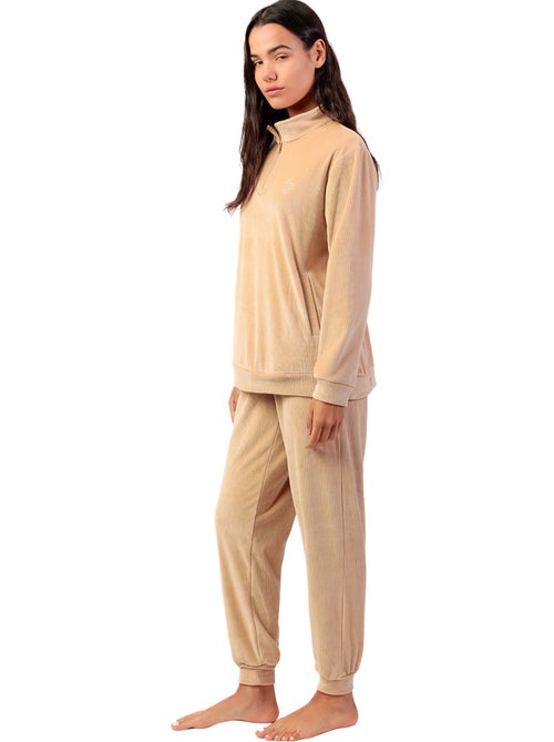 Pyjama pantalon sweat manches longues ADM Home - Kiabi