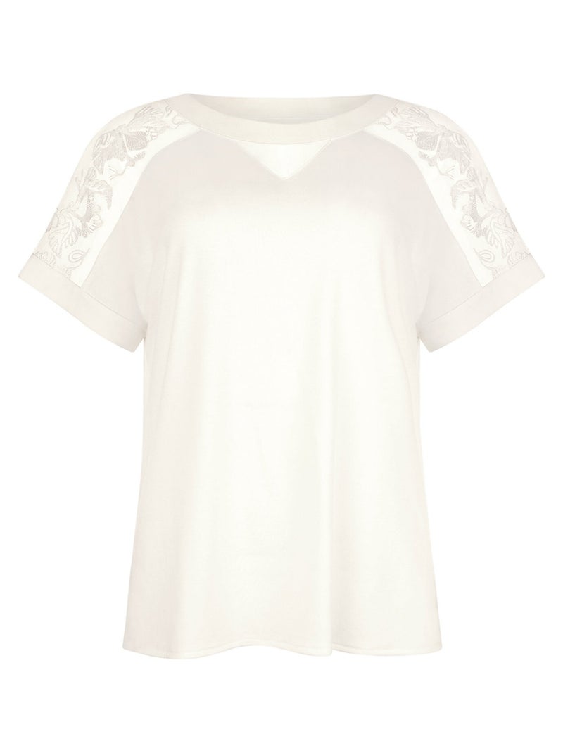 Pyjama pantalon t-shirt EMINENCE MARIAGE Ecru - Kiabi