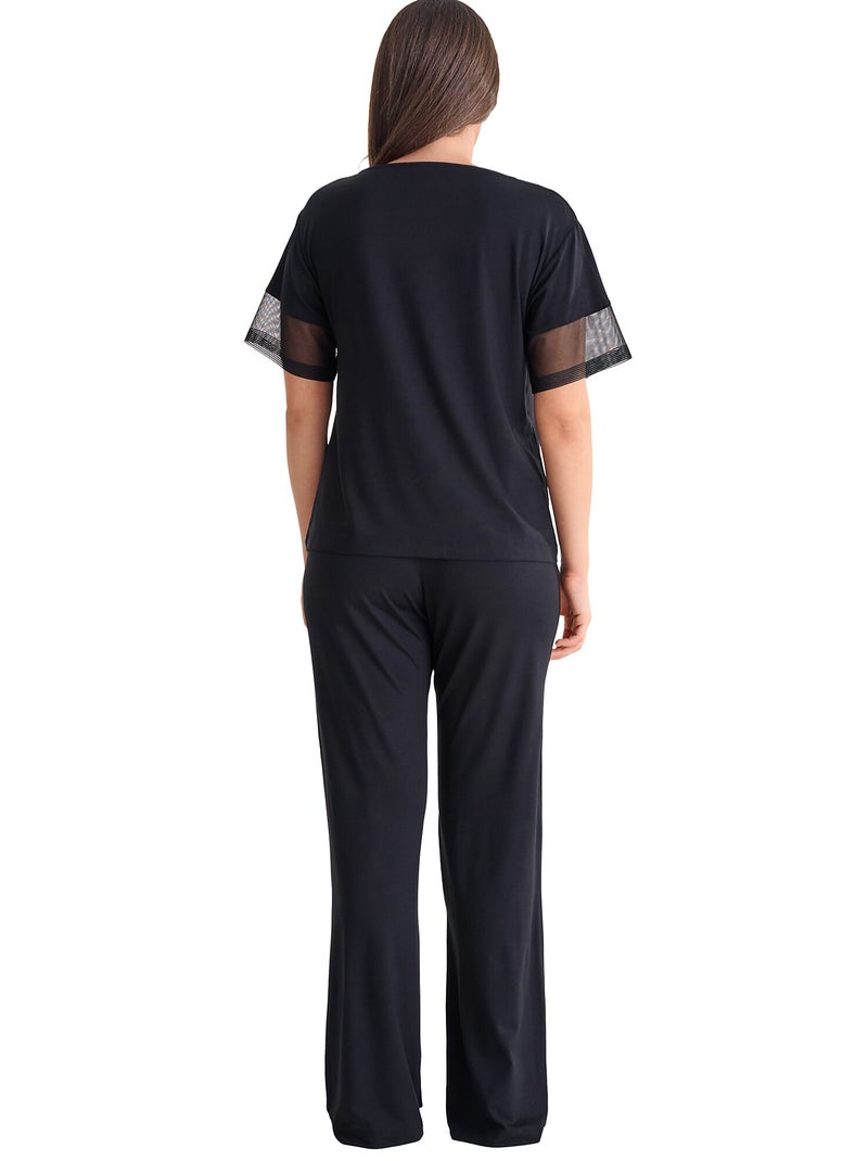 Pyjama pantalon t-shirt SIA Noir - Kiabi