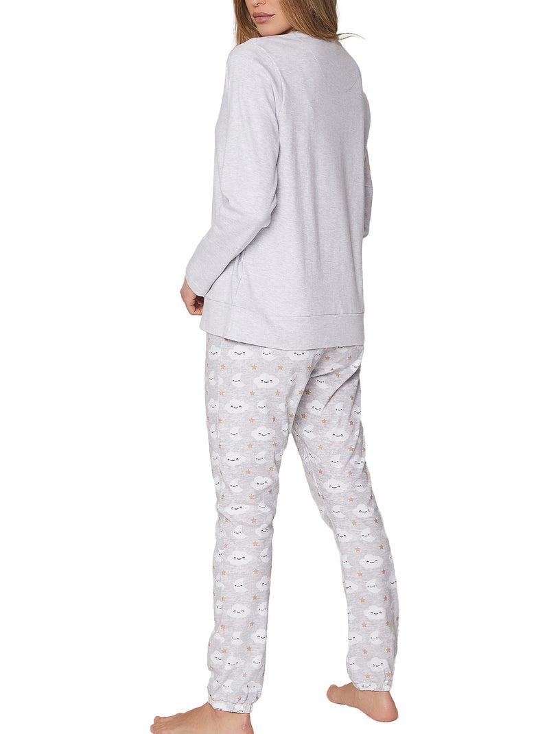 Pyjama pantalon top Dreaming Wonderful Gris - Kiabi