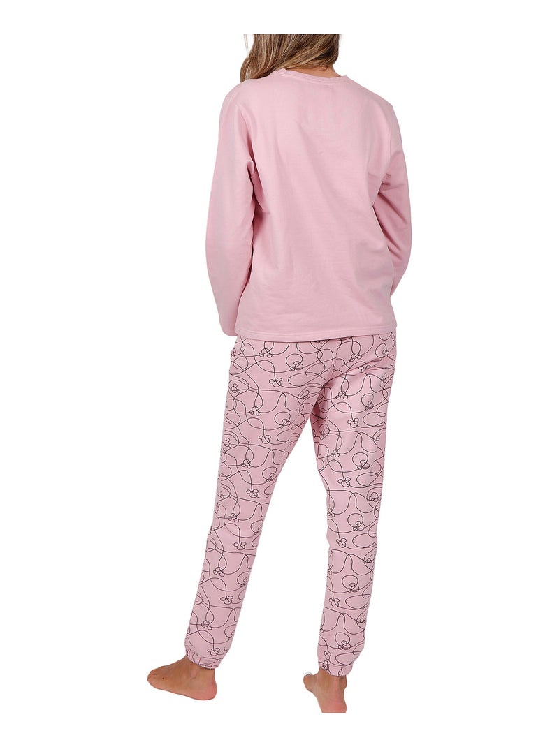 Pyjama pantalon top long Minnie Soft Disney Rose - Kiabi