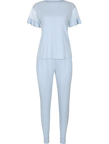 Pyjama pantalon top manches courtes Smooth