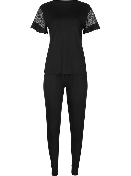 Pyjama pantalon top manches courtes Smooth - Kiabi Pyjama pantalon top manches courtes Smooth - Kiabi