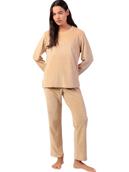 Pyjama pantalon top manches longues ADM Home - Kiabi