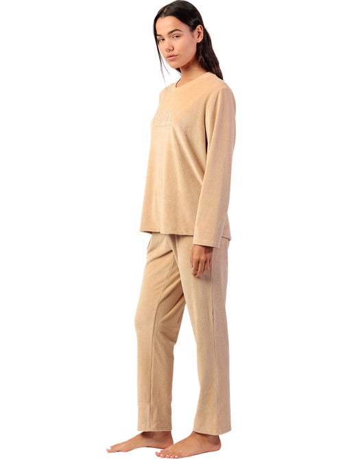 Pyjama pantalon top manches longues ADM Home - Kiabi