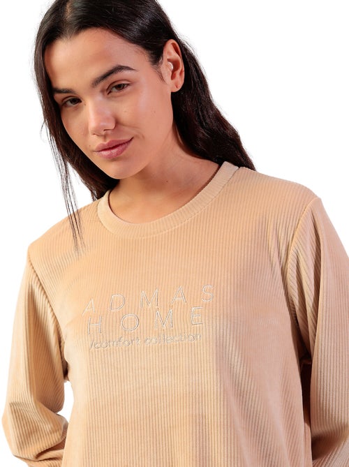 Pyjama pantalon top manches longues ADM Home - Kiabi